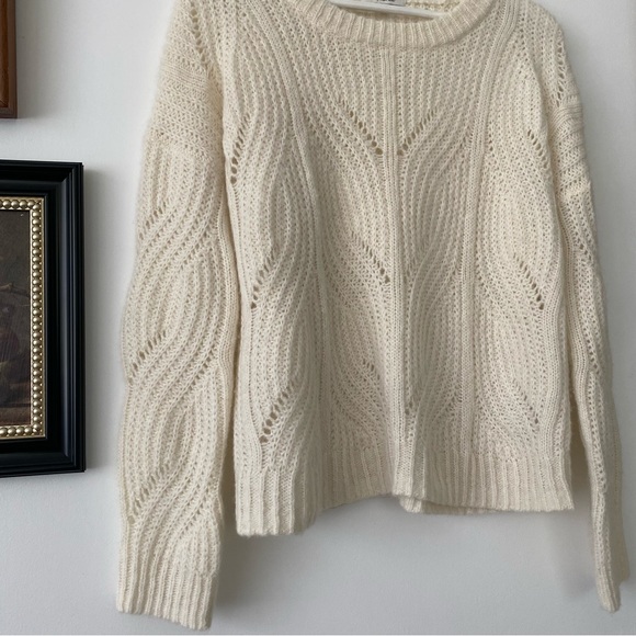 Madewell cream open knit alpaca blend sweater - Picture 2 of 8